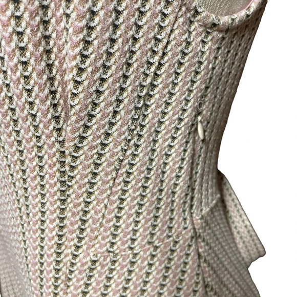 Anthropologie Maeve Jacquard Lace-Up Mini Dress Jumper Stripe Pink Size Small - Picture 7 of 15